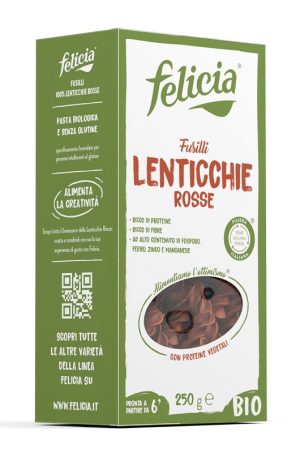 FELICIA BIO FUSILLI DI LENTICCHIE ROSSE 250 G